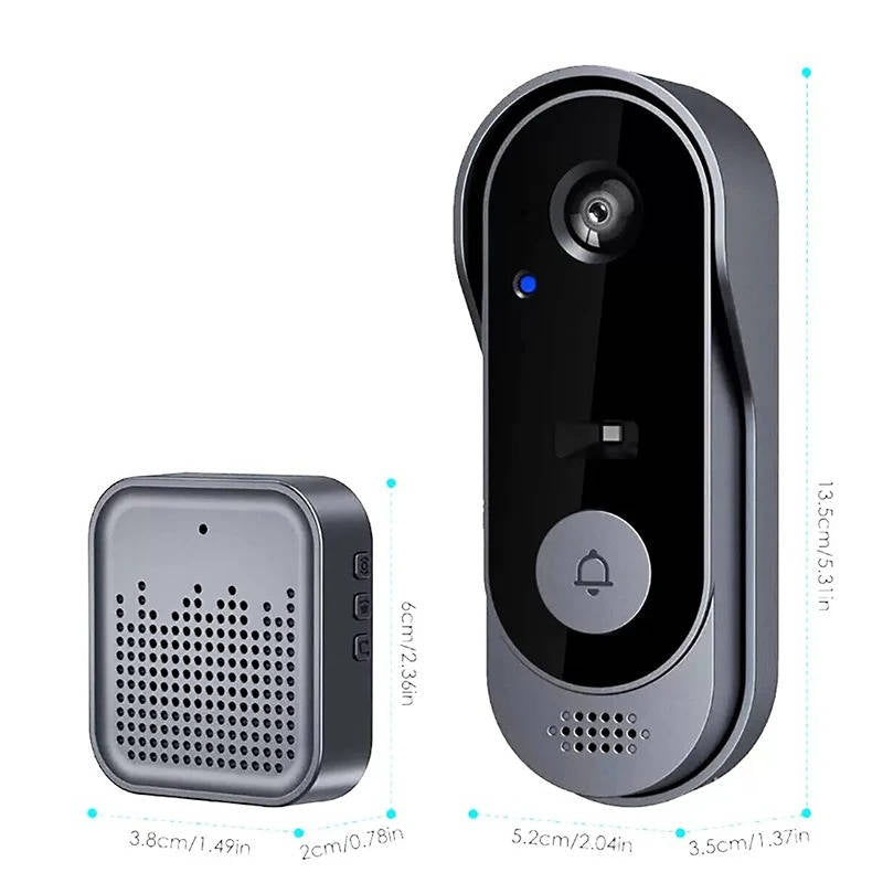 Wireless Video Doorbell with Motion Detection and Night Vision, Two Way Audio