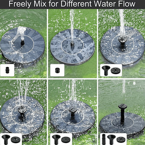 Solar Fountain - Garden, Efficient | Eco-Friendly Waterfall Fountain for Outdoors | 4-Mode Mini Solar Fountain