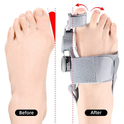 Adjustable Bunion Corrector with Twist Control and Heel Strap Support