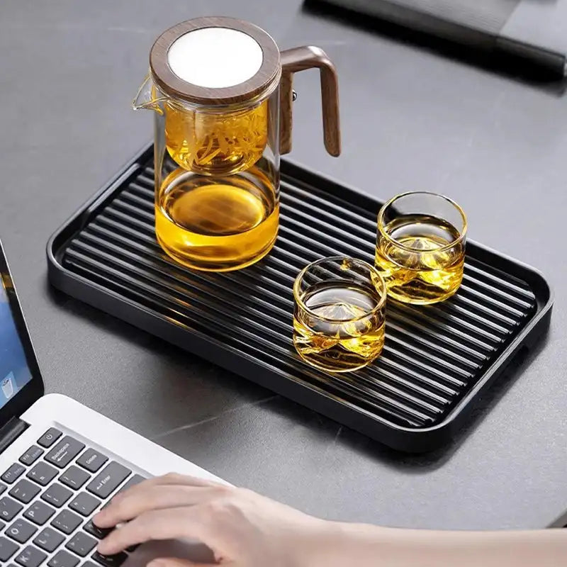 Glass Teapot with Removable Infuser Basket and Water Separation System