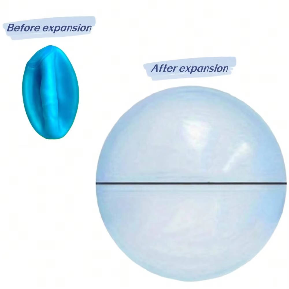 Giant Transparent Jelly Balloon Balls with Dual Air and Water Fill, 3-Pack