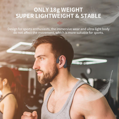 Bone Conduction Headphones with Wireless Bluetooth and Open Ear Design, Sweat Resistant