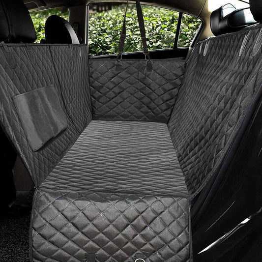 Waterproof Dog Car Seat Hammock with Mesh Window and Zippered Side Panels