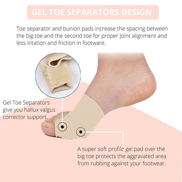 Big Toe Corrector Sleeve with Cushioned Bump Protection and Hypoallergenic Material