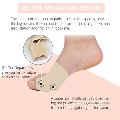 Big Toe Corrector Sleeve with Cushioned Bump Protection and Hypoallergenic Material