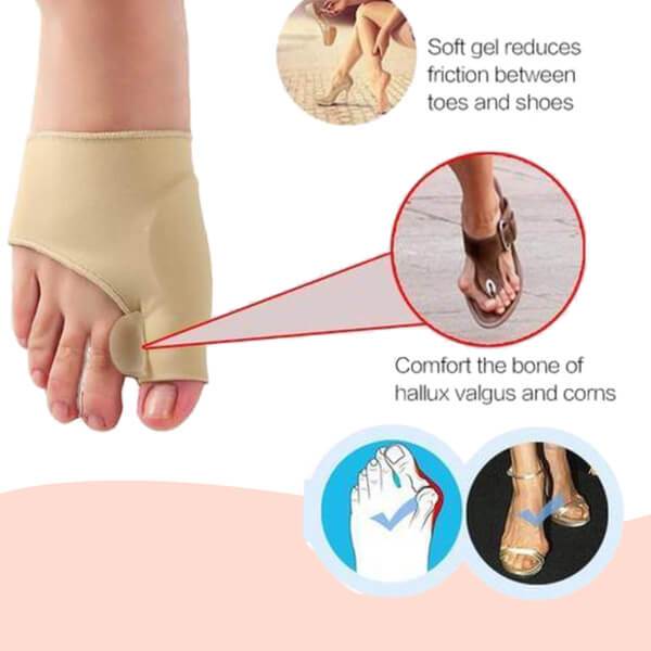 Big Toe Corrector Sleeve with Cushioned Bump Protection and Hypoallergenic Material