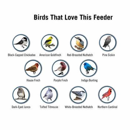 Hanging Bird Feeder with Weight-Activated Spinning Perch and Metal Construction