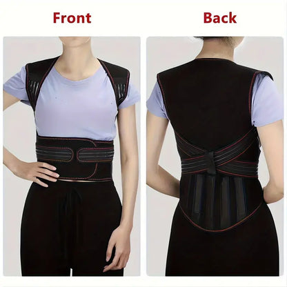 Magnetic Lower Back Support Brace with Removable Plates and Adjustable Straps