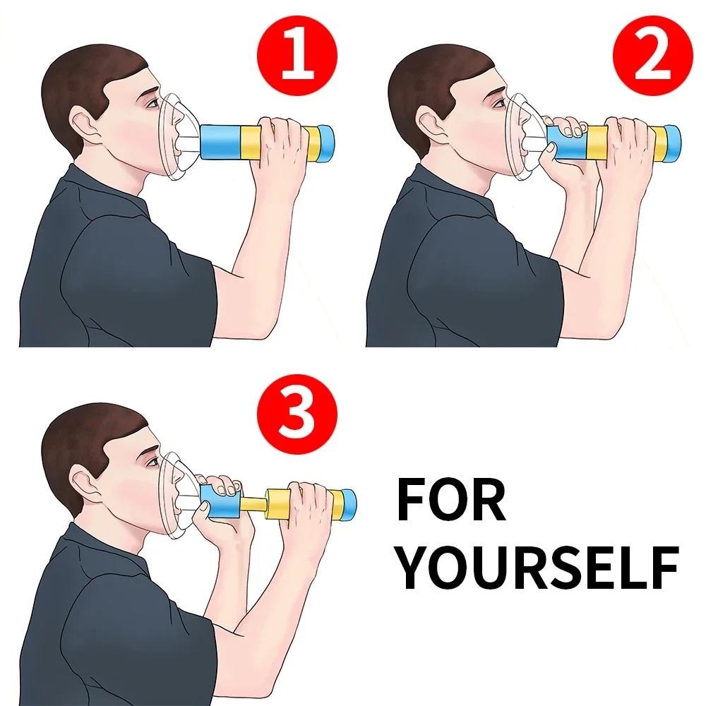 Choking Emergency Suction Device with Spring Mechanism and Airtight Mask