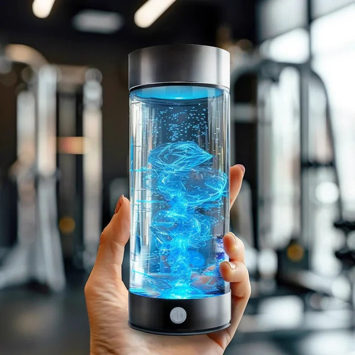 Rechargeable Hydrogen Water Bottle with Electrolysis System and One-Button Control