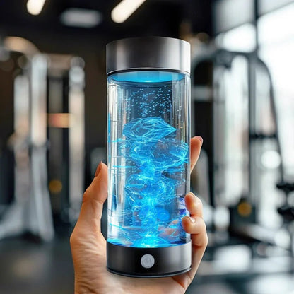 Rechargeable Hydrogen Water Bottle with Electrolysis System and One-Button Control