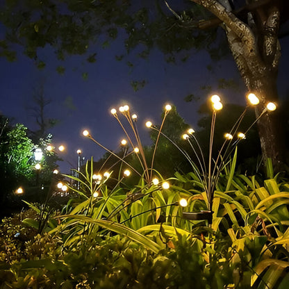 Solar Garden Lights with Swaying Stems and Warm White Glow, 27.5 Inch Height