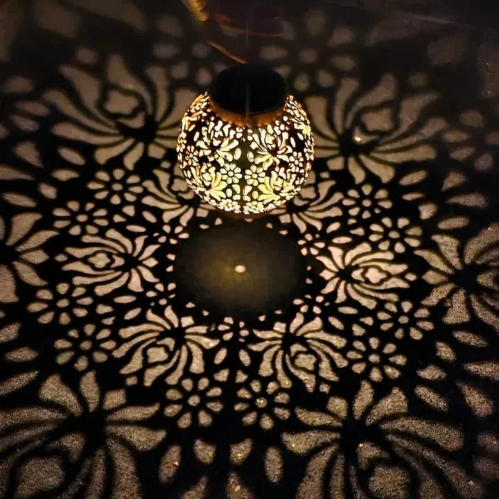 Solar LED Pendant Light with Remote Control and Automatic Dusk-to-Dawn Function