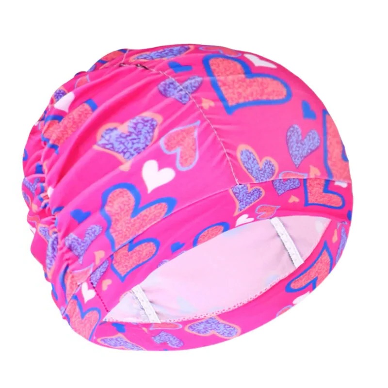 Turban Stretch Swimming Cap with Twist Design for Long and Thick Hair