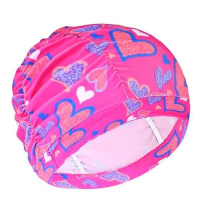 Turban Stretch Swimming Cap with Twist Design for Long and Thick Hair