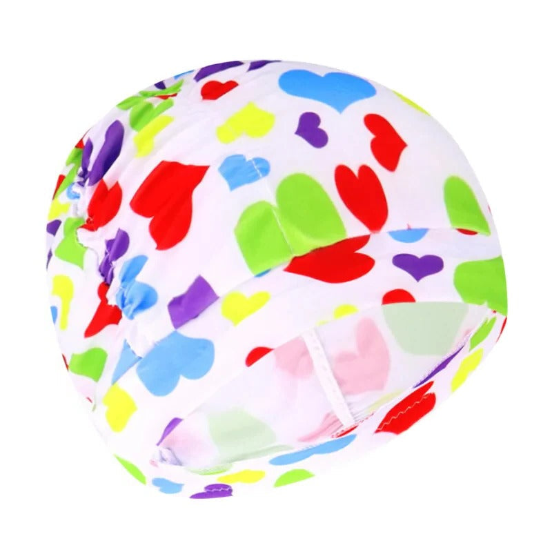Turban Stretch Swimming Cap with Twist Design for Long and Thick Hair