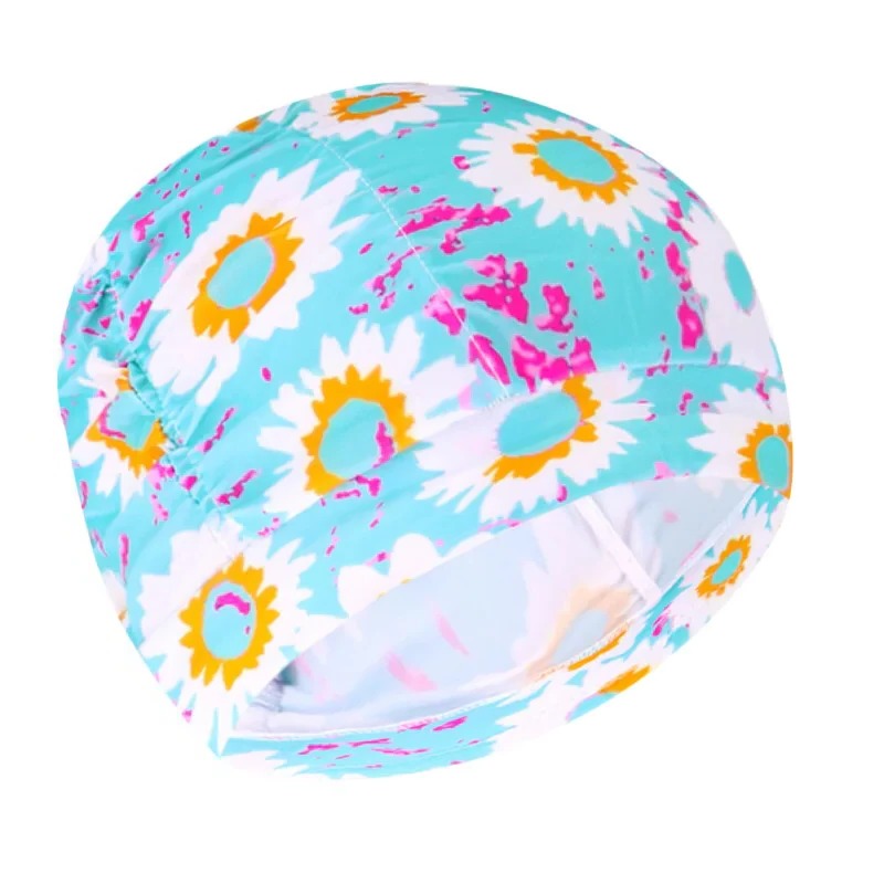 Turban Stretch Swimming Cap with Twist Design for Long and Thick Hair