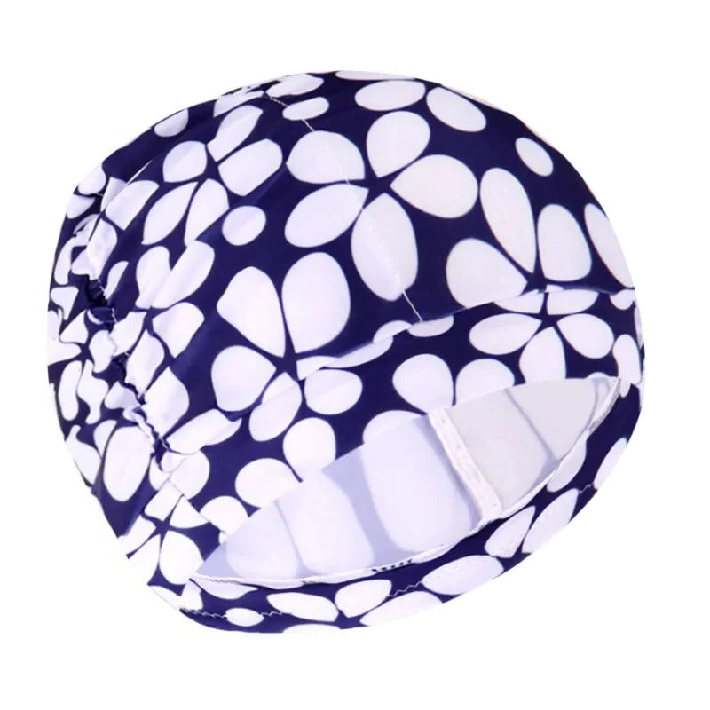 Turban Stretch Swimming Cap with Twist Design for Long and Thick Hair
