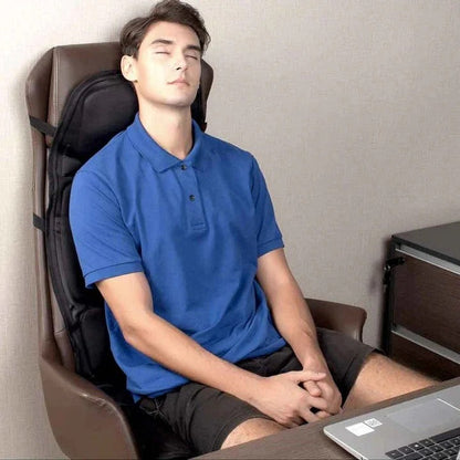 Vibration Massage Pad with Heated Back and Neck Support, 8 Modes