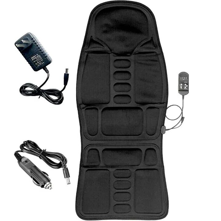Vibration Massage Pad with Heated Back and Neck Support, 8 Modes