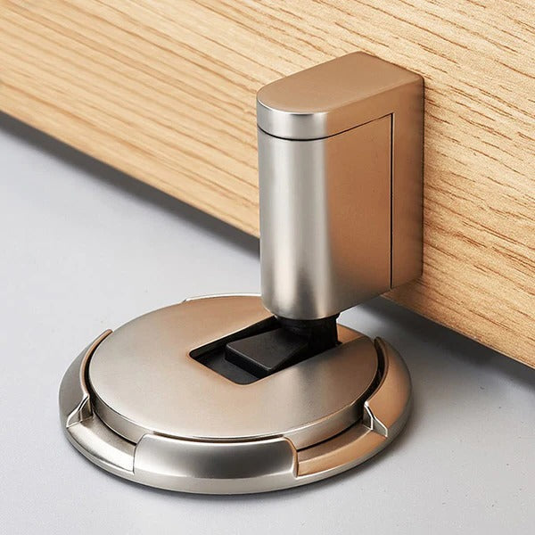 Adjustable Door Stopper with Dual Mounting and Locking Mechanism for Interior Doors