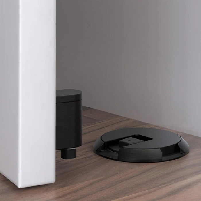Adjustable Door Stopper with Dual Mounting and Locking Mechanism for Interior Doors