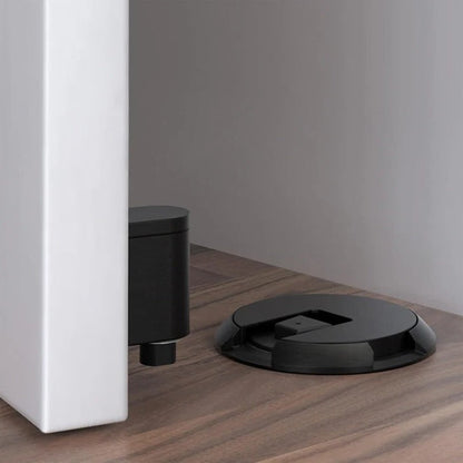 Adjustable Door Stopper with Dual Mounting and Locking Mechanism for Interior Doors