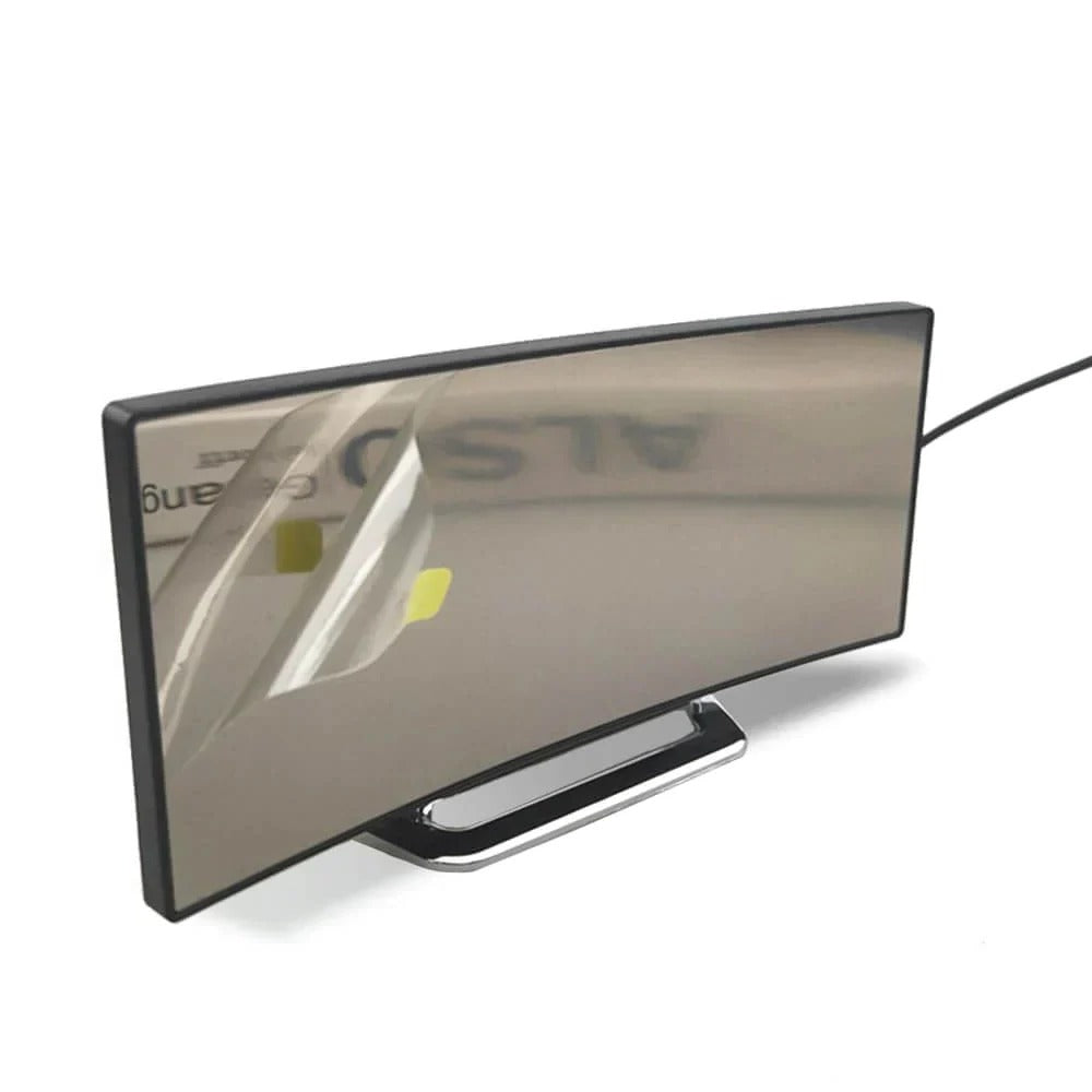 LED Digital Clock with Curved Frame and Adjustable Brightness