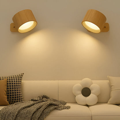 Rotating Wall Light with Adjustable Brightness and Color Temperature, Rechargeable
