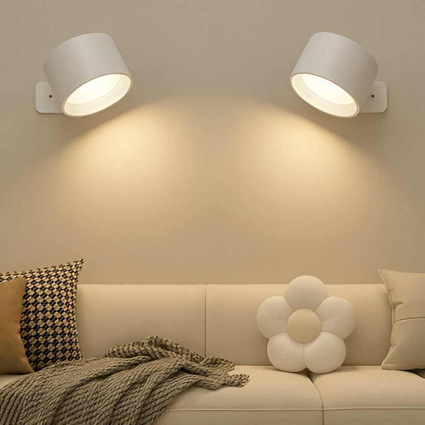 Rotating Wall Light with Adjustable Brightness and Color Temperature, Rechargeable