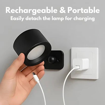 Rotating Wall Light with Adjustable Brightness and Color Temperature, Rechargeable
