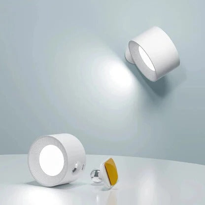 Rotating Wall Light with Adjustable Brightness and Color Temperature, Rechargeable