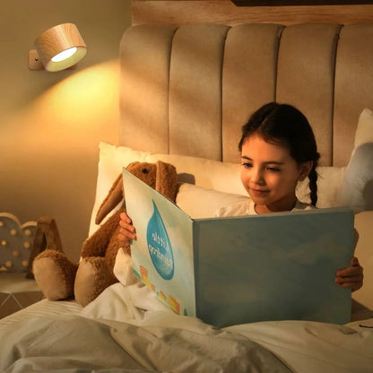 Rotating Wall Light with Adjustable Brightness and Color Temperature, Rechargeable