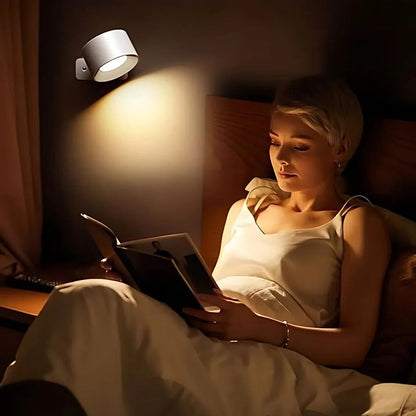 Rotating Wall Light with Adjustable Brightness and Color Temperature, Rechargeable