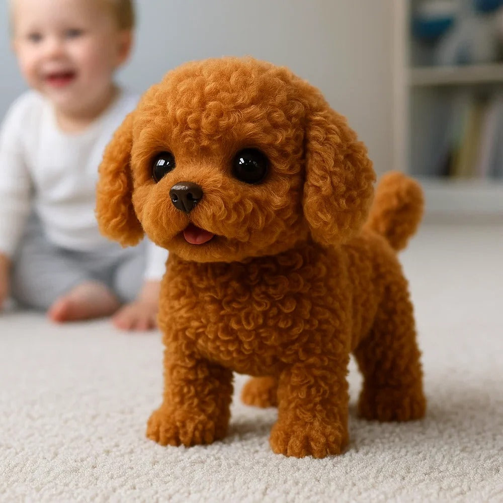 Interactive Plush Puppy Toy with Walking Motion and Sound Responses