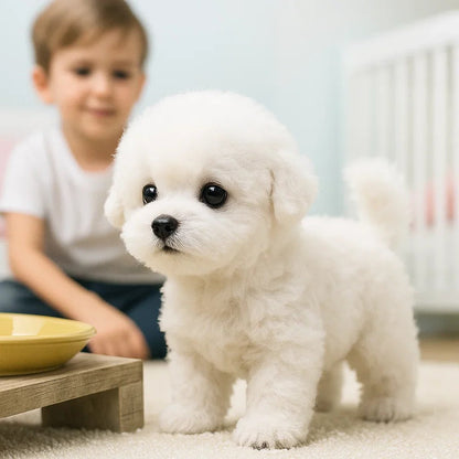 Interactive Plush Puppy Toy with Walking Motion and Sound Responses