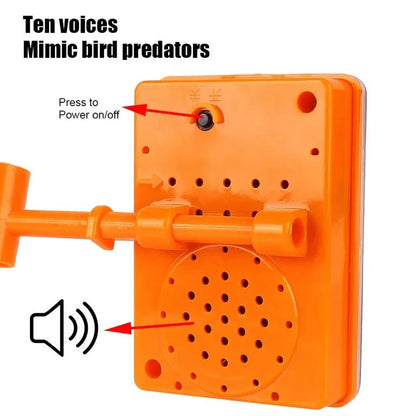 Solar Bird Repeller with Motion-Activated Sounds and Rotating Mirrors, Adjustable Telescopic Pole