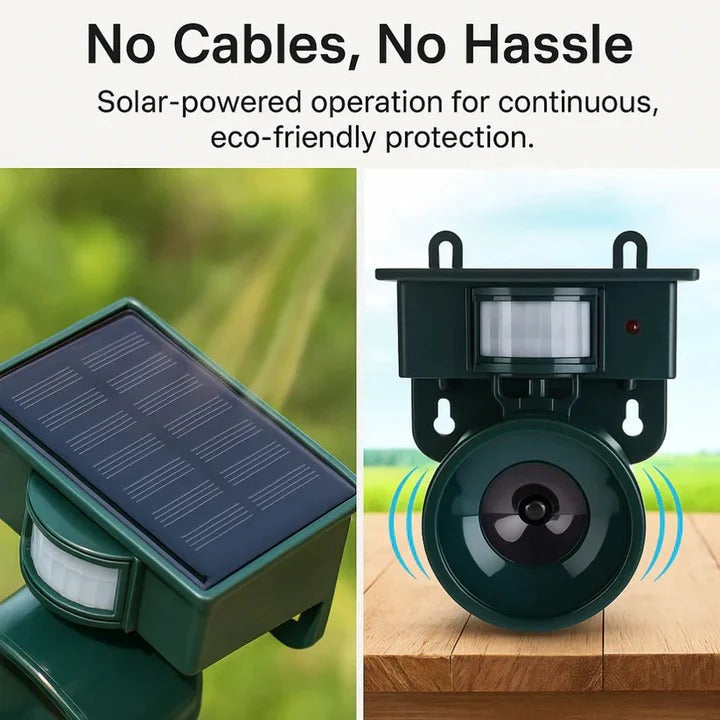 Motion Sensor Bird Deterrent with Adjustable Sensitivity and Sound Control