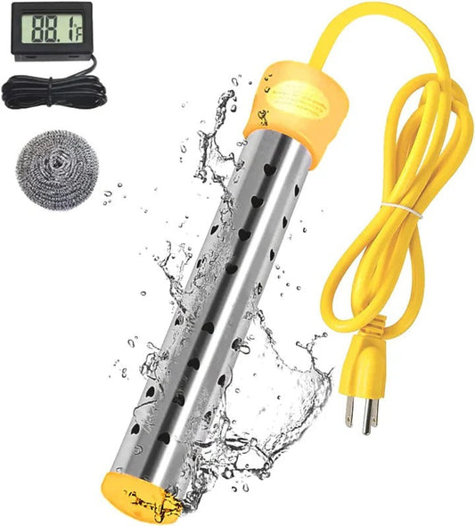 Immersion Water Heater with Stainless Steel Coil and Safety Guard for 220V