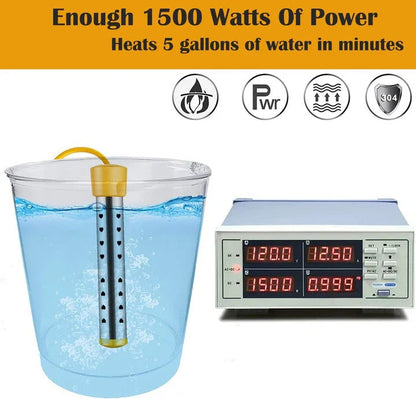 Immersion Water Heater with Stainless Steel Coil and Safety Guard for 220V