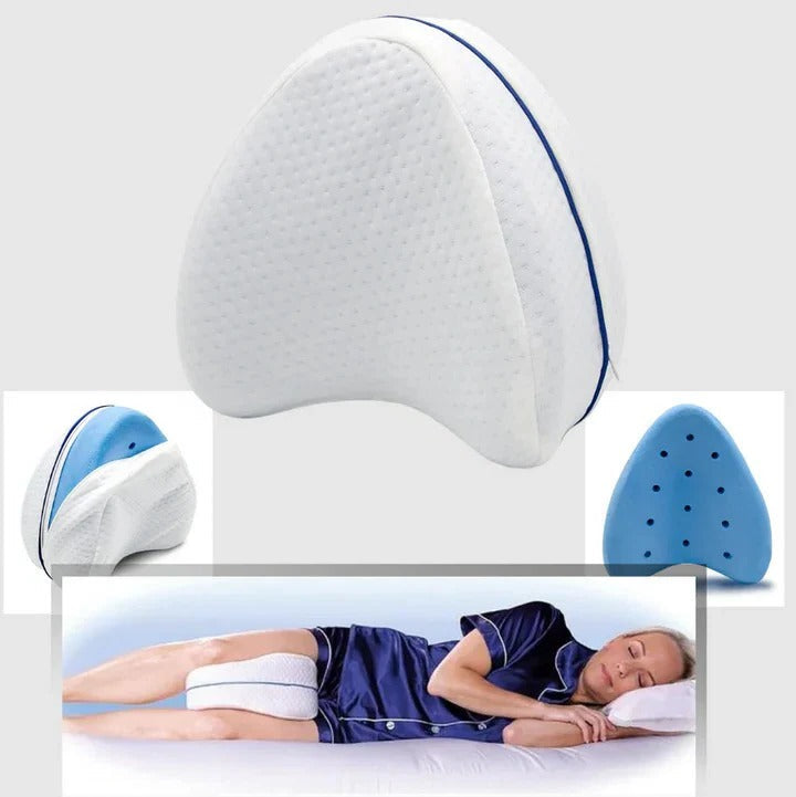 Leg Pillow with Memory Foam Contouring and Breathable Cover, Machine Washable