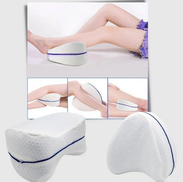 Leg Pillow with Memory Foam Contouring and Breathable Cover, Machine Washable