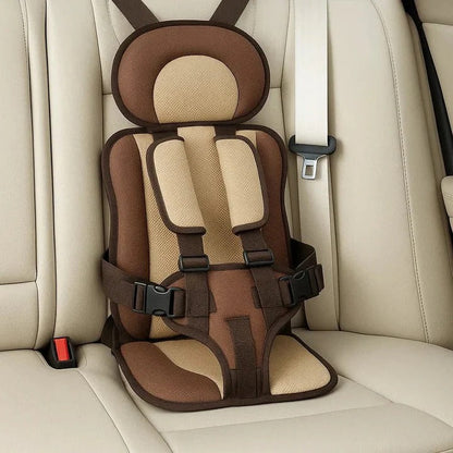 Portable Child Travel Seat with Five-Point Harness and Padded Comfort, Washable Fabric