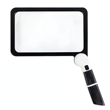 LED Magnifying Glass with 5X Magnification and 48 Dimmable Lights, Foldable Handle