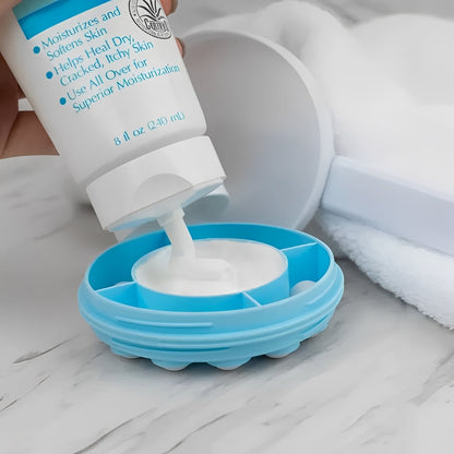 Adjustable Back Lotion Roller with Refillable Reservoir and Massage Action