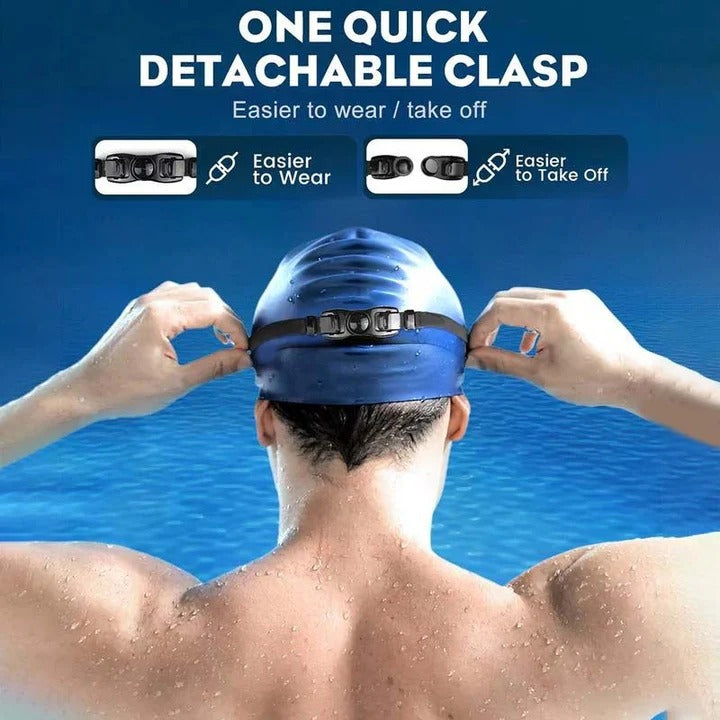 Swim Goggles with Anti-Fog Polycarbonate Lenses and Wide Peripheral Vision