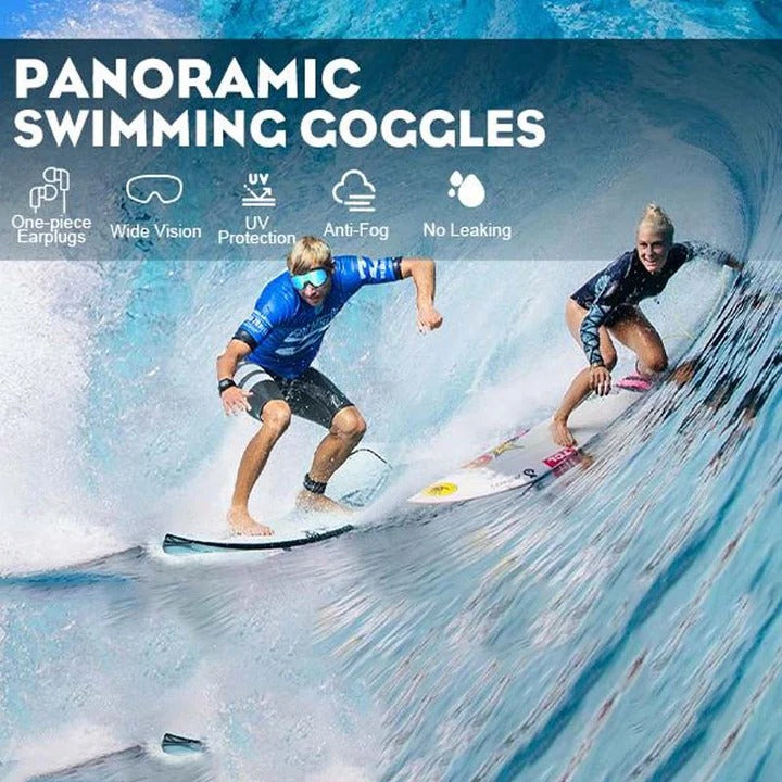 Adjustable Swim Goggles with Anti-Fog Lens and Wide Peripheral View