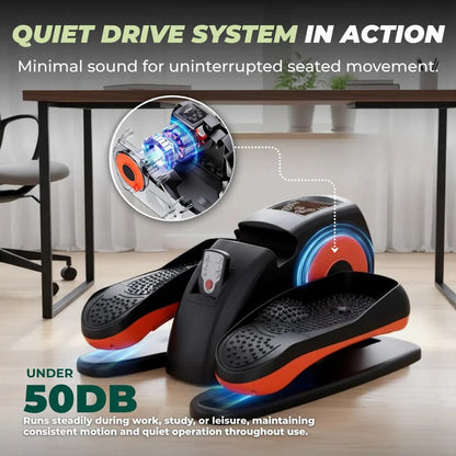 Under Desk Elliptical with Remote Control and LCD Display, 12-Speed Quiet Motor