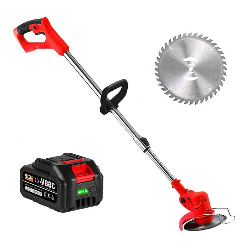 Cordless Grass Trimmer with 24V Motor and Adjustable Telescopic Handle, Multi-Angle Head