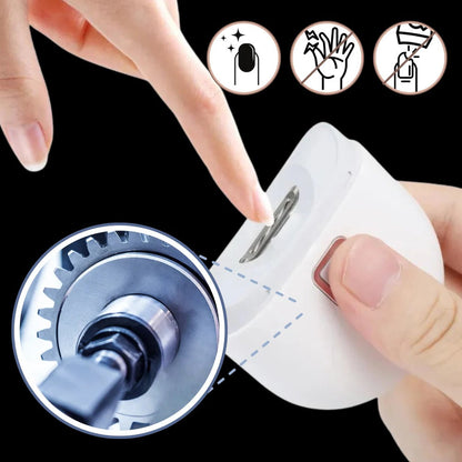 Electric Nail Grinder with Built-in Light and Dual Speed Control